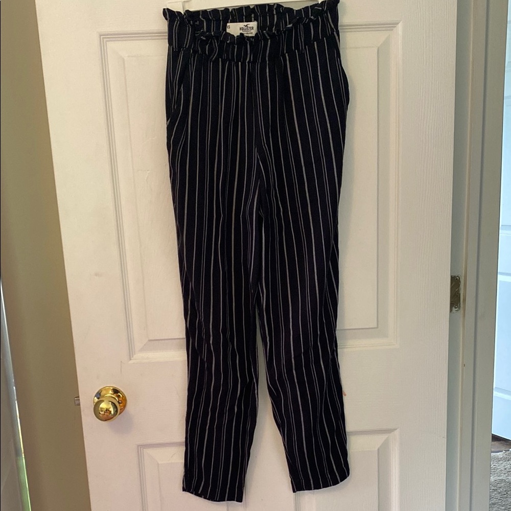 Hollister Black and White Ultra High-Rise Pants